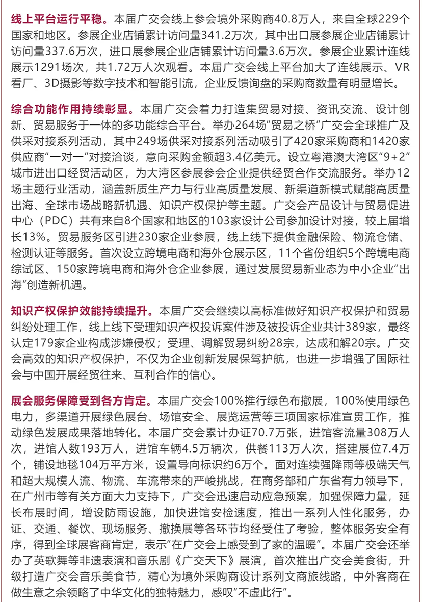 廣交會(huì)圓滿(mǎn)落幕